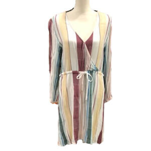 𝅺anthropologie Rails Becca Cusco Stripe Wrap Dress M